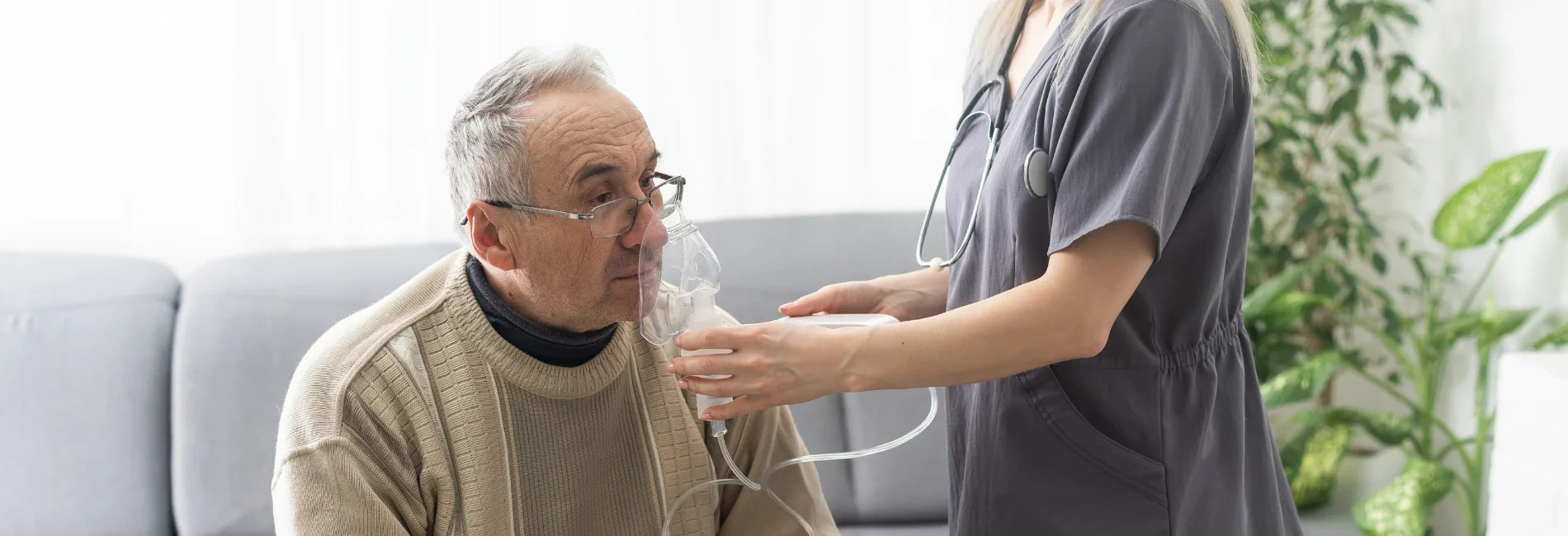 If COPD symptoms improve, can I stop the ventilator and switch to oxygen therapy?
