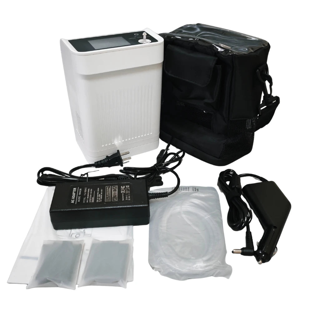 Portable 1-9 Adjustable Pulse Flow 3 Hours Battery Oxygen Concentrator - POC-9B