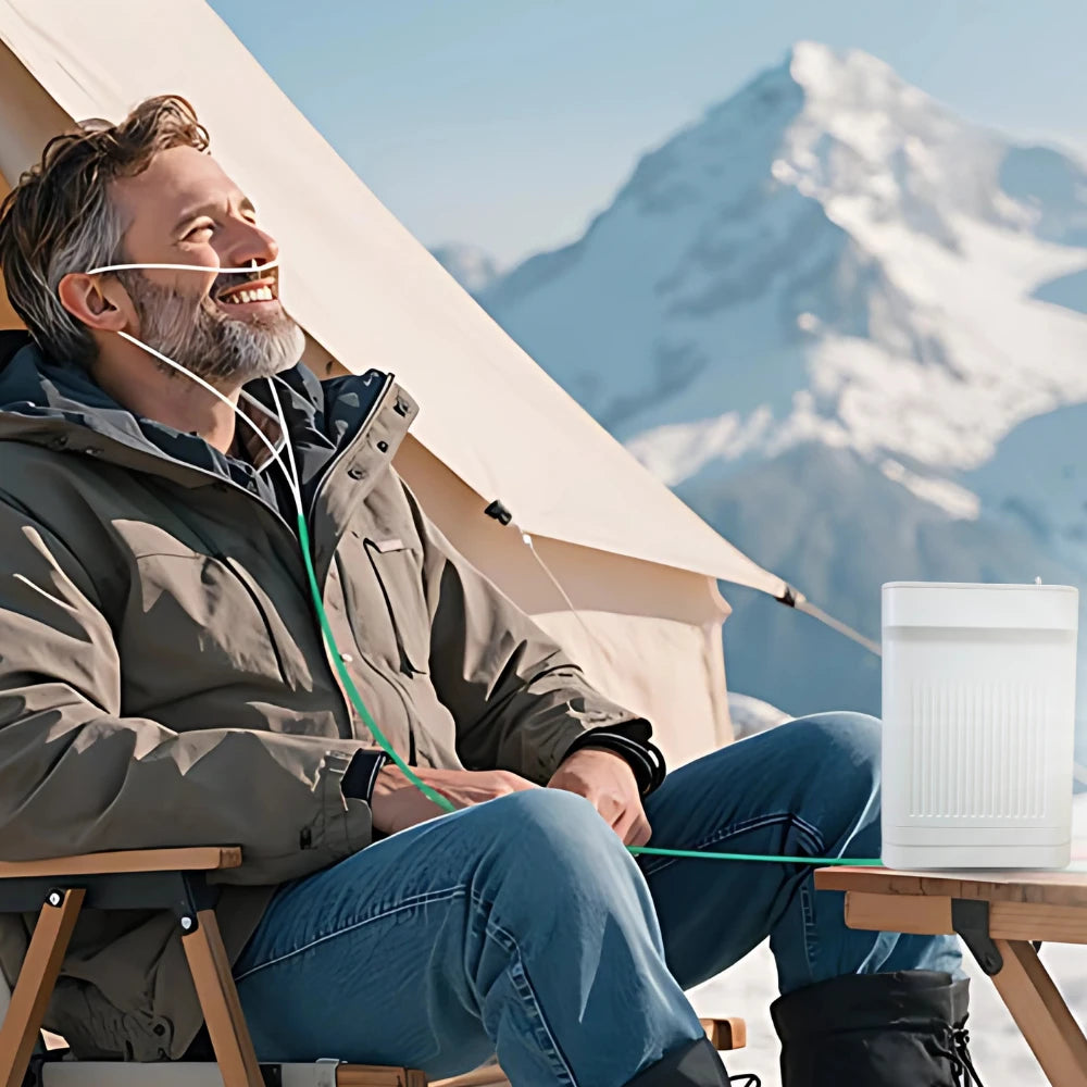 Portable 1-9 Adjustable Pulse Flow 3 Hours Battery Oxygen Concentrator - POC-9B