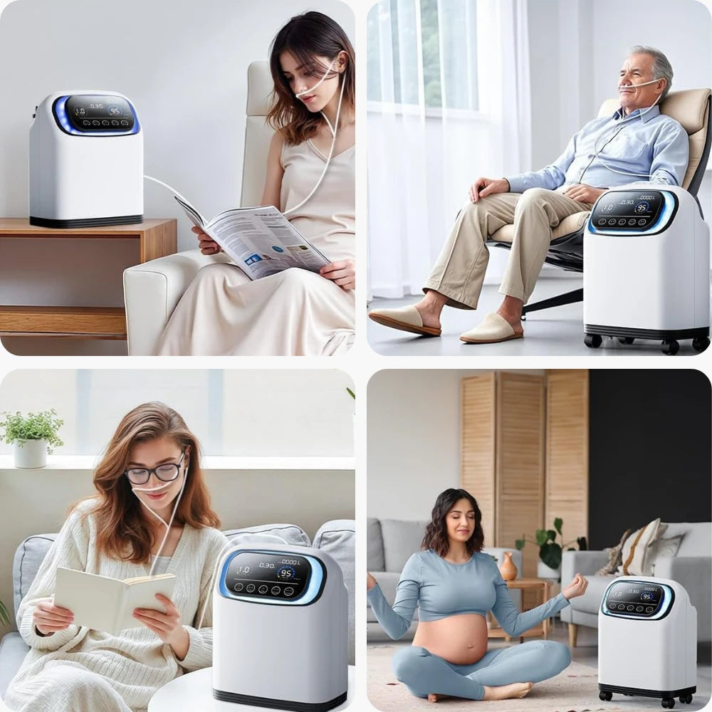 Home 1-9L Adjustable Continuous Flow Oxygen Concentrator - DF-013