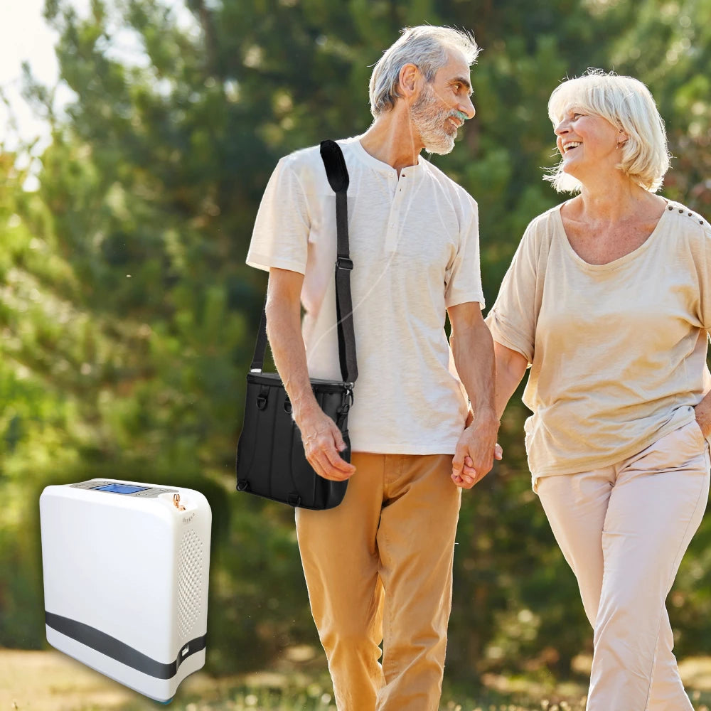 Portable 1-7L Adjustable Pulse Flow 5 Hours Battery Oxygen Concentrator - POC-04