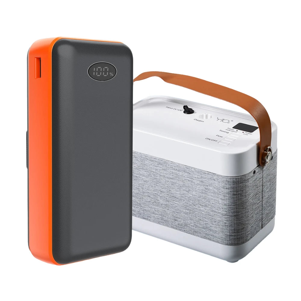 Portable 1-5L Adjustable Continuous Flow 3 Hours Battery Oxygen Concentrator - 1001BX