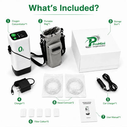 Accessories for portable 1-5L oxygen concentrator