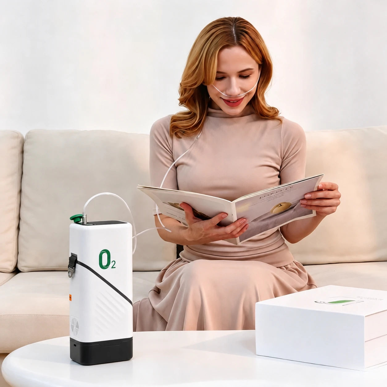 Portable 1-5L oxygen concentrator for home oxygen support