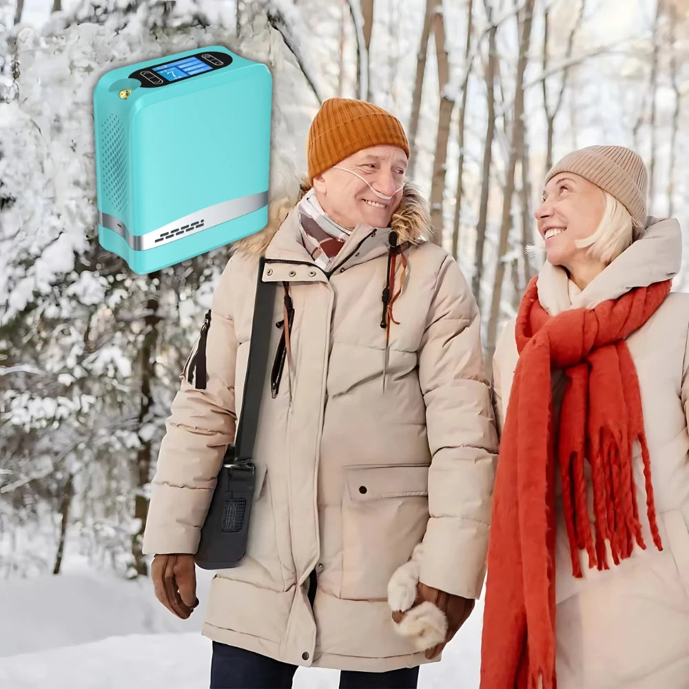 Portable 1-7L Adjustable Pulse Flow 5 Hours Battery Oxygen Concentrator - POC-04
