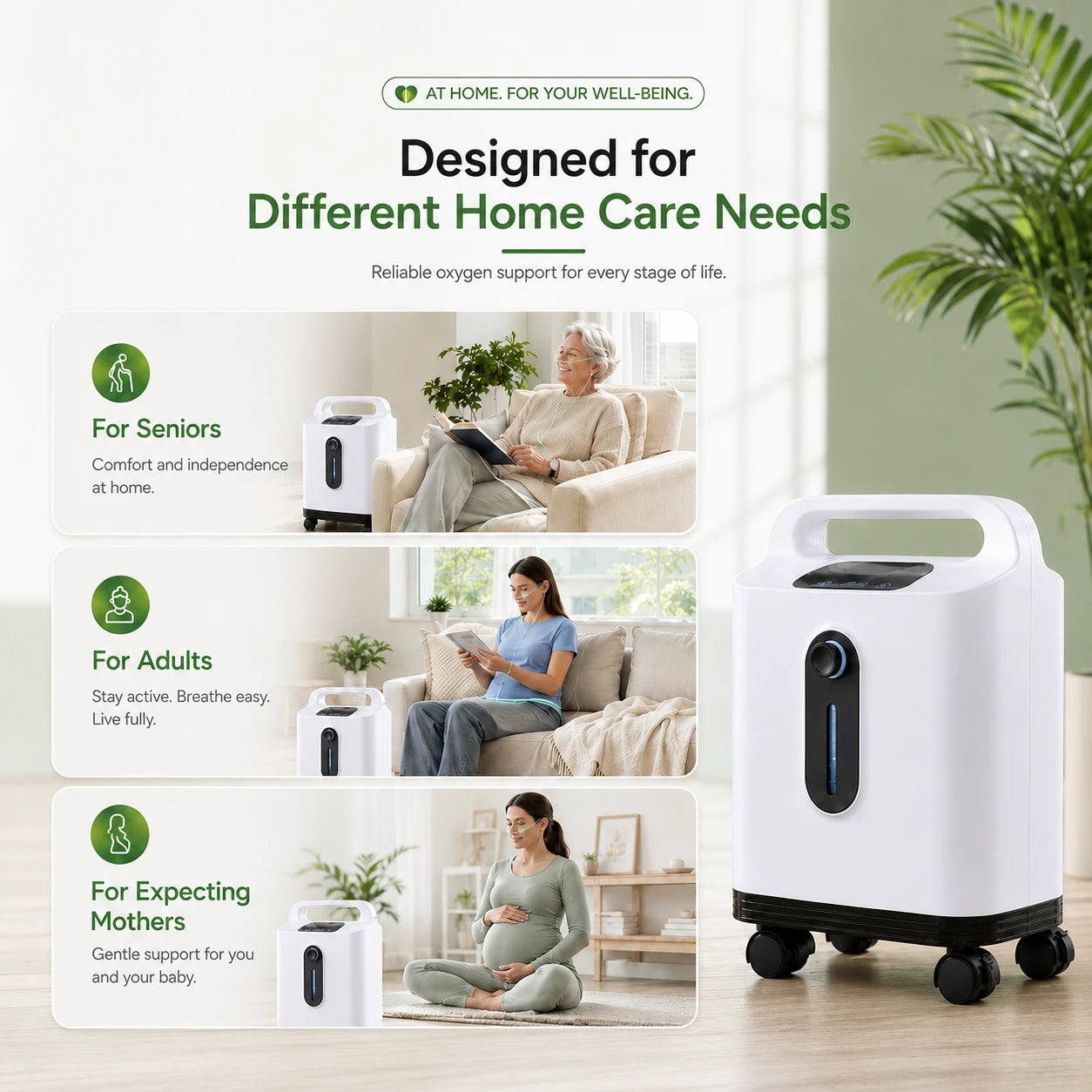 DF-011 | 2-9L Continuous Flow Home Oxygen Concentrator