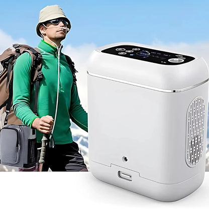 Concentrateur d'oxygène portable à flux pulsé réglable de 1 à 5L avec batterie pour 4 heures - DF-012BX 