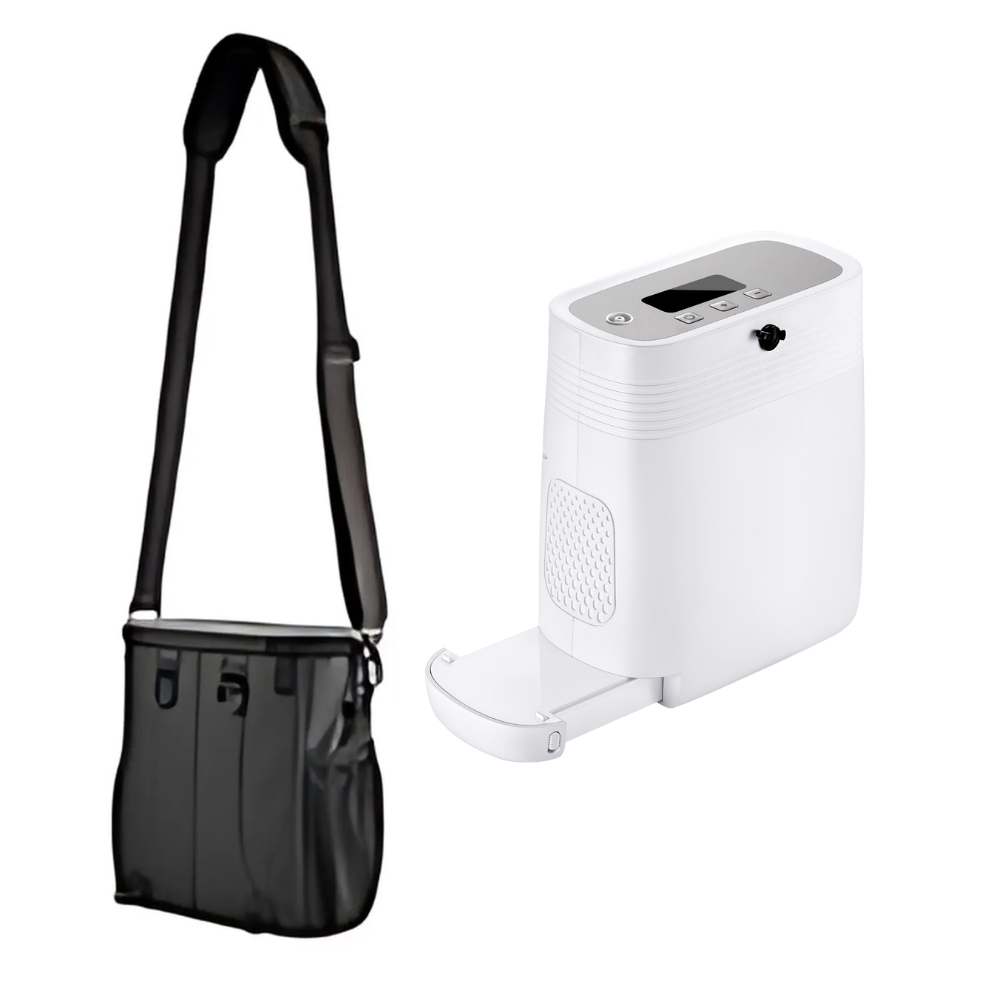 Portable 1-5L Adjustable Continuous Flow 3 Hours Battery Oxygen Concentrator - 1001S