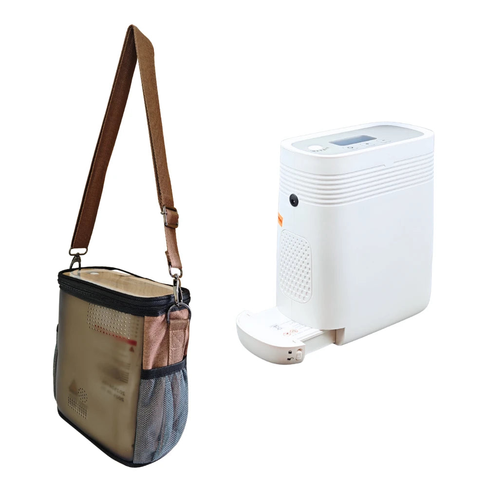 Portable 1-5L Adjustable Continuous Flow 3 Hours Battery Oxygen Concentrator - 1001S