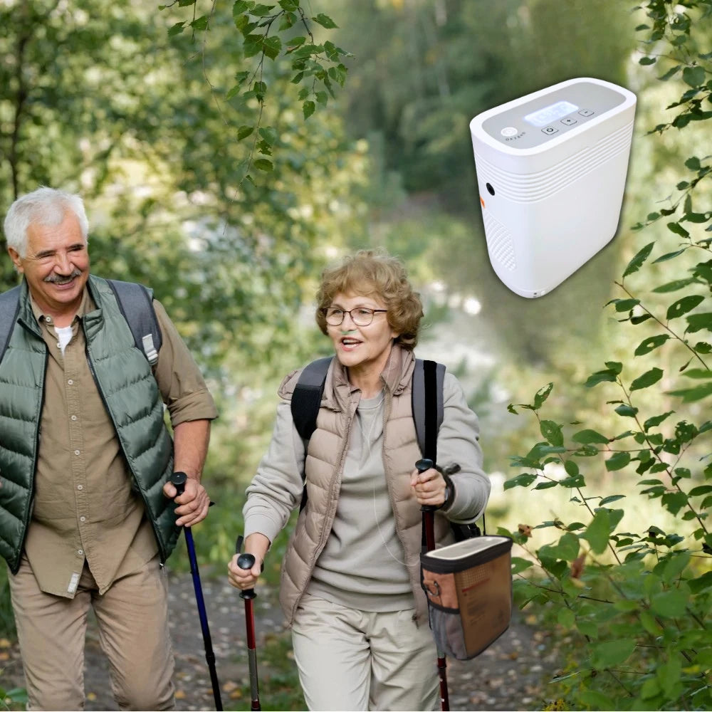 Portable 1-5L Adjustable Oxygen Concentrator | Continuous Flow Mode | 3 ...