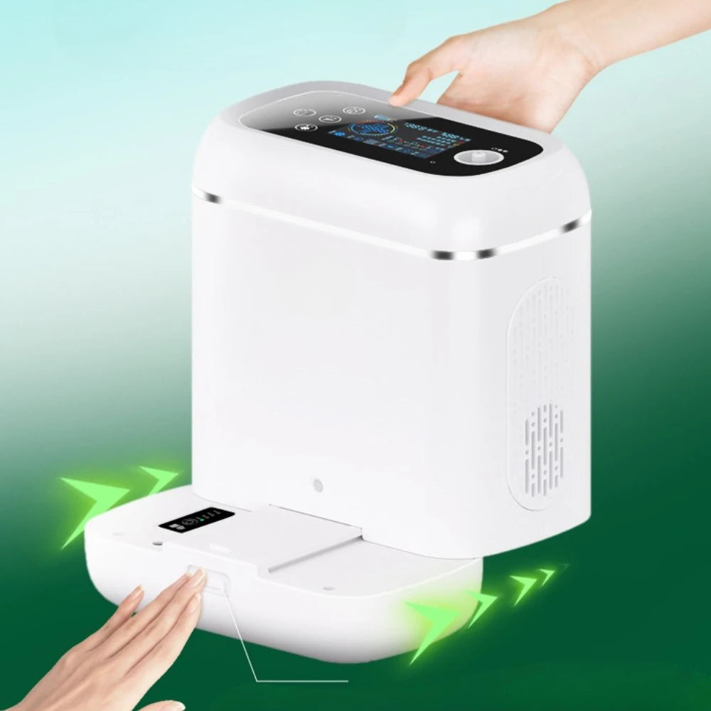 Concentrateur d'oxygène portable à flux pulsé réglable de 1 à 5L avec batterie pour 4 heures - DF-012BX 