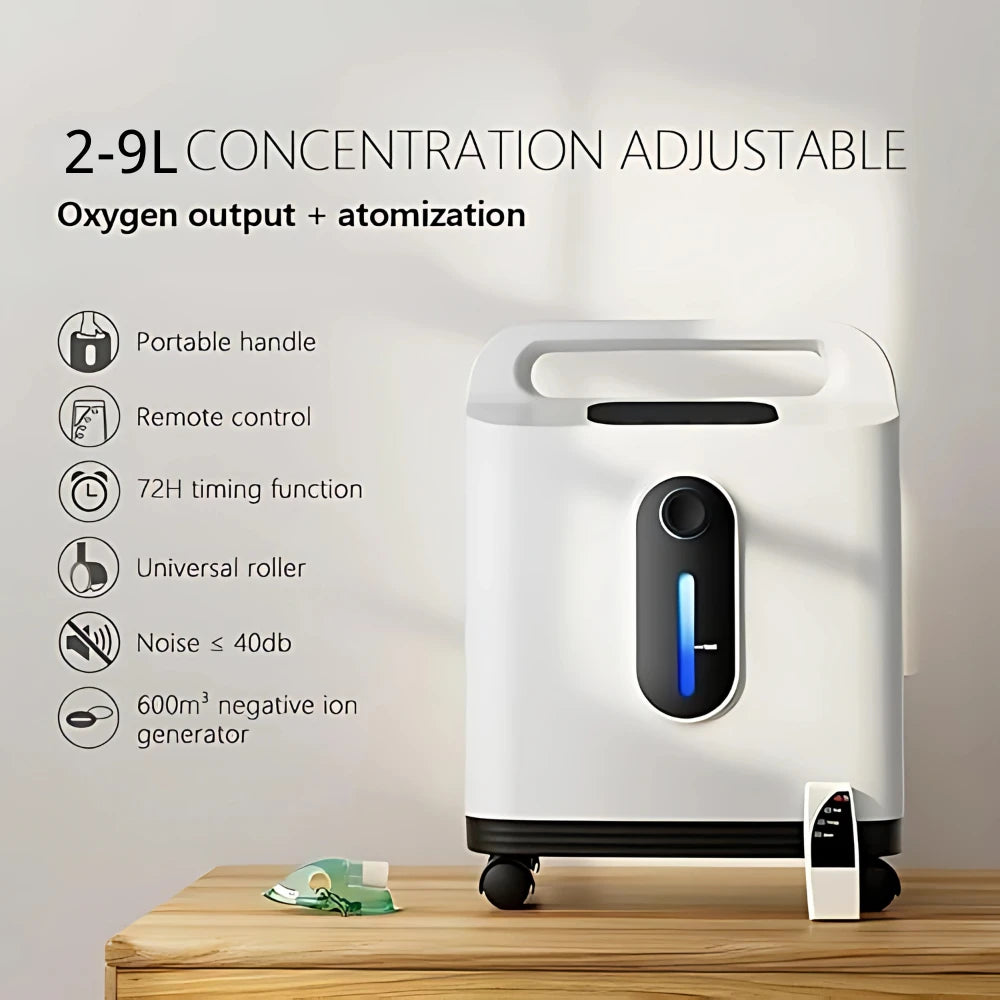 Home 1-9L Adjustable Continuous Flow Oxygen Concentrator - DF-011