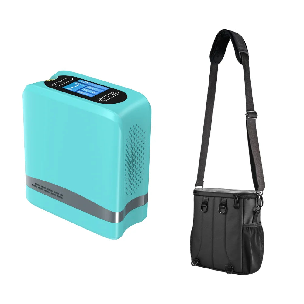 Concentrador de oxígeno portátil con flujo de pulso ajustable de 1-7L y batería de 4.5 horas - POC-04 