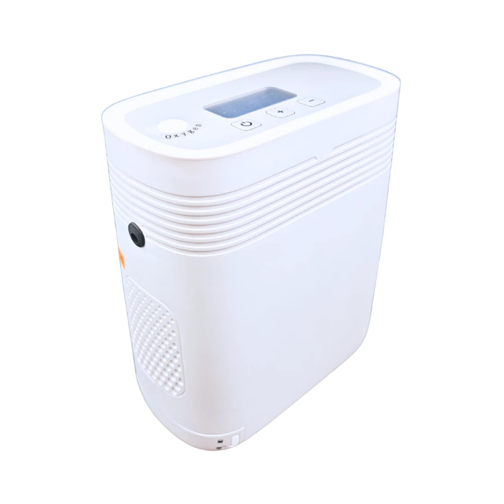 Concentrador de oxígeno portátil de flujo continuo ajustable de 1-5L con batería de 3 horas - 1001S 
