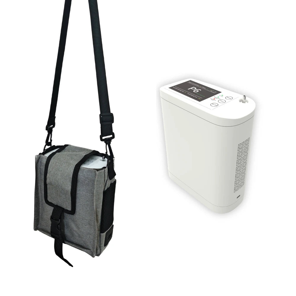 Concentrateur d'oxygène portable à débit pulsé réglable de 1 à 8, autonomie de 5 heures - BE12