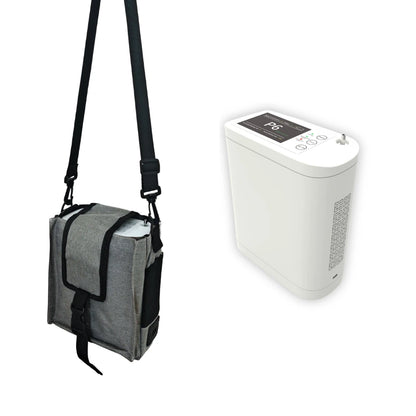 Concentrateur d'oxygène portable à débit pulsé réglable de 1 à 8, autonomie de 5 heures - BE12