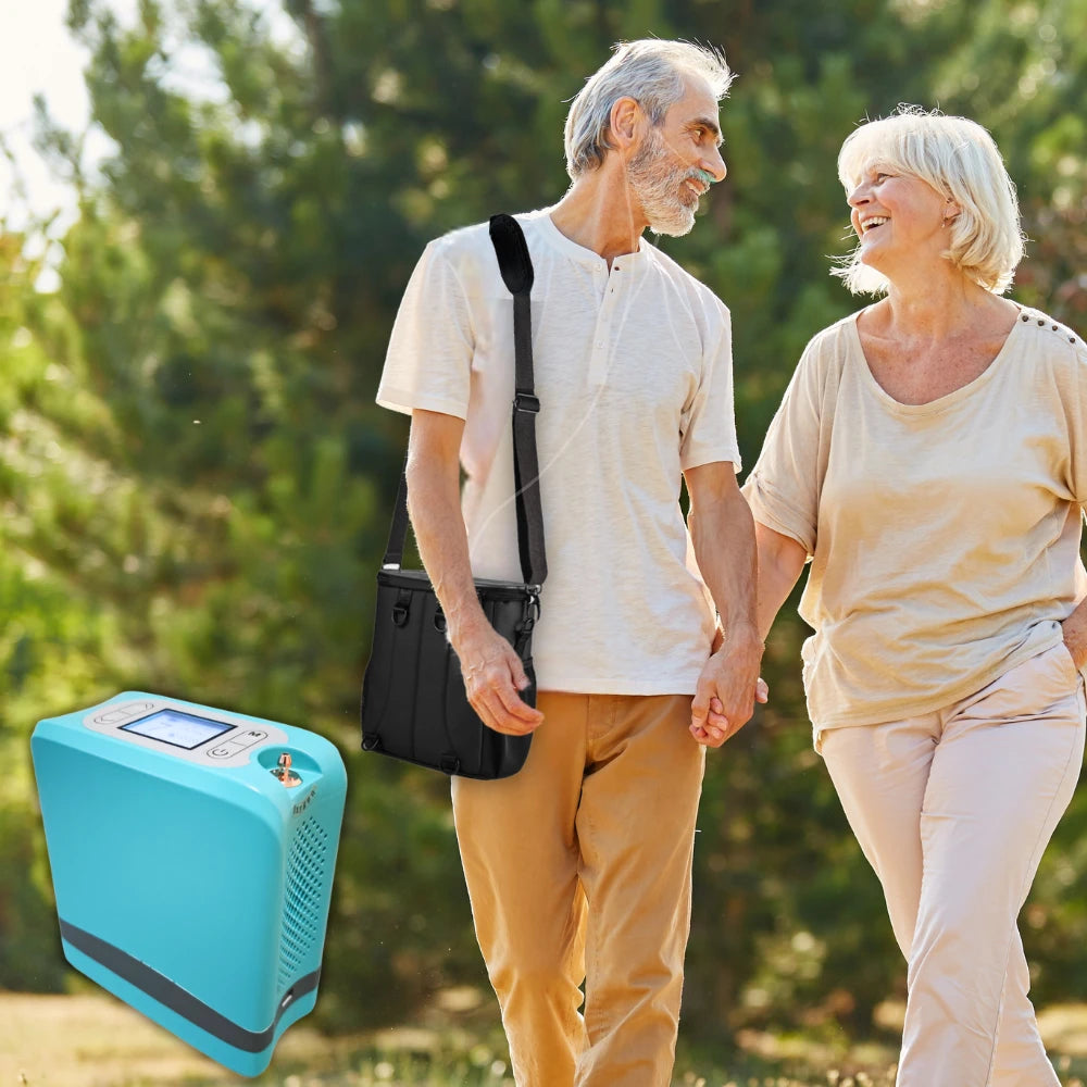 Portable 1-7L Adjustable Pulse Flow 5 Hours Battery Oxygen Concentrator - POC-04