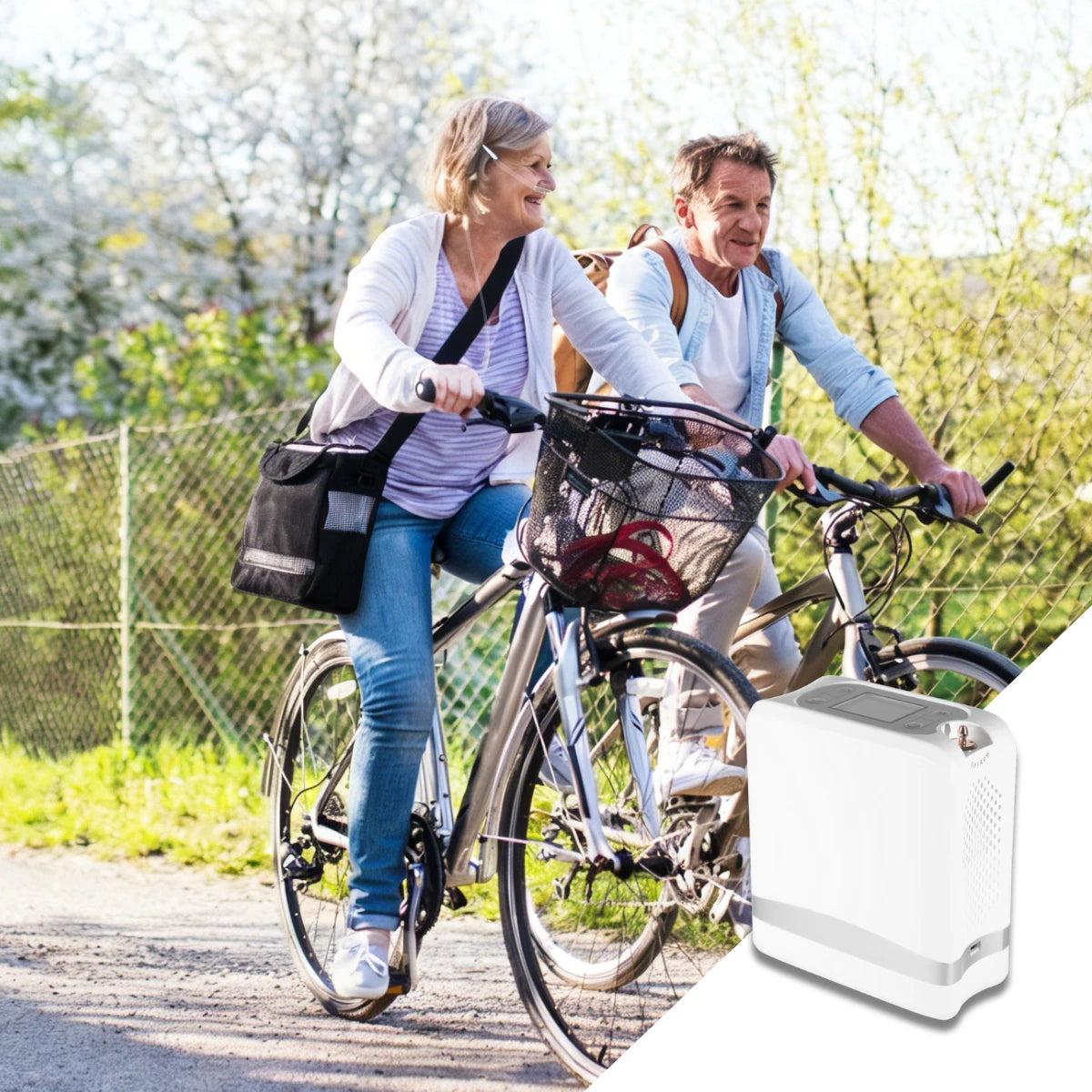 Tragbares 1-7L einstellbarer Pulsfluss 5 Stunden Akku Sauerstoffkonzentrator - POC-04