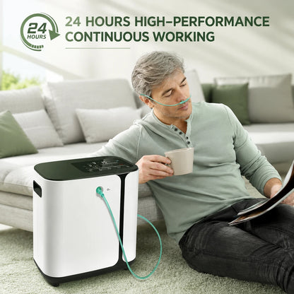 8L home oxygen concentrator designed for 24/7 continuous use