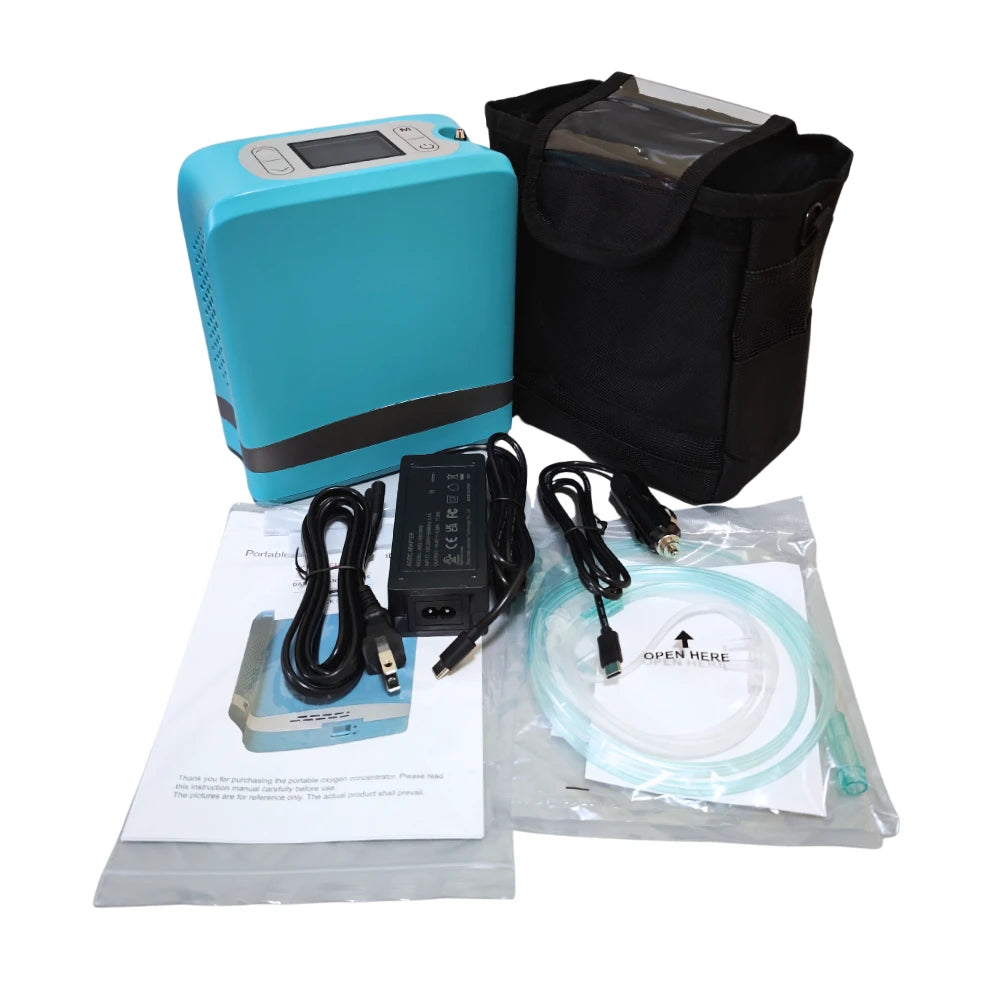Portable 1-7L Adjustable Pulse Flow 5 Hours Battery Oxygen Concentrator - POC-04