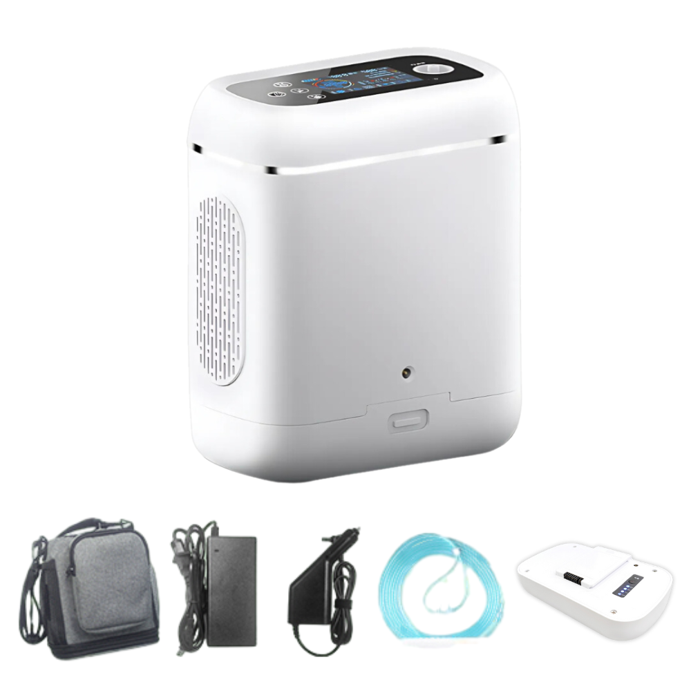 Portable 1-5L Adjustable Pulse Flow 4 Hours Battery Oxygen Concentrator - DF-012BX