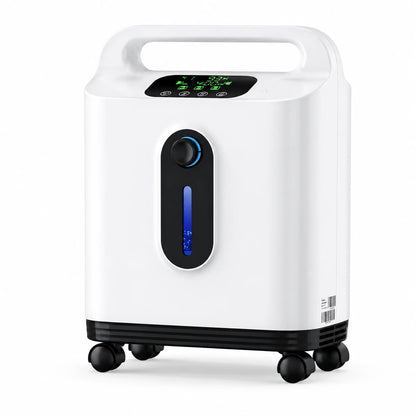 Front-right view of a 9L home oxygen concentrator