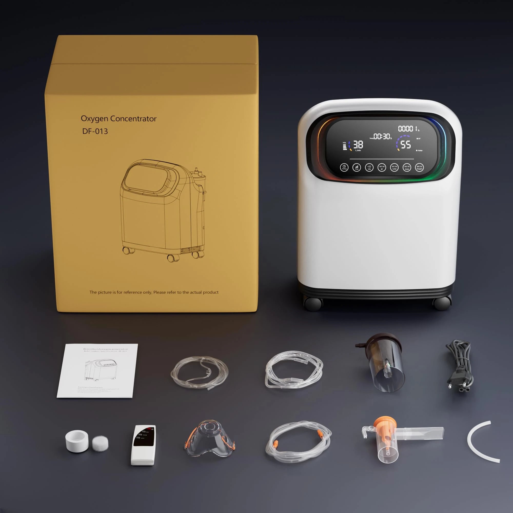 Home 2-9L Adjustable Continuous Flow Oxygen Concentrator - DF-013