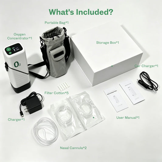 Portable 1-5L Adjustable Pulse Flow 6 Hours Battery Oxygen Concentrator - 1009S