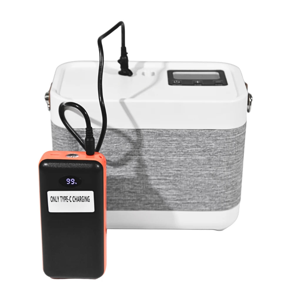 Portable 1-5L Adjustable Continuous Flow 2 Hours Battery Oxygen Concentrator - 1001BX