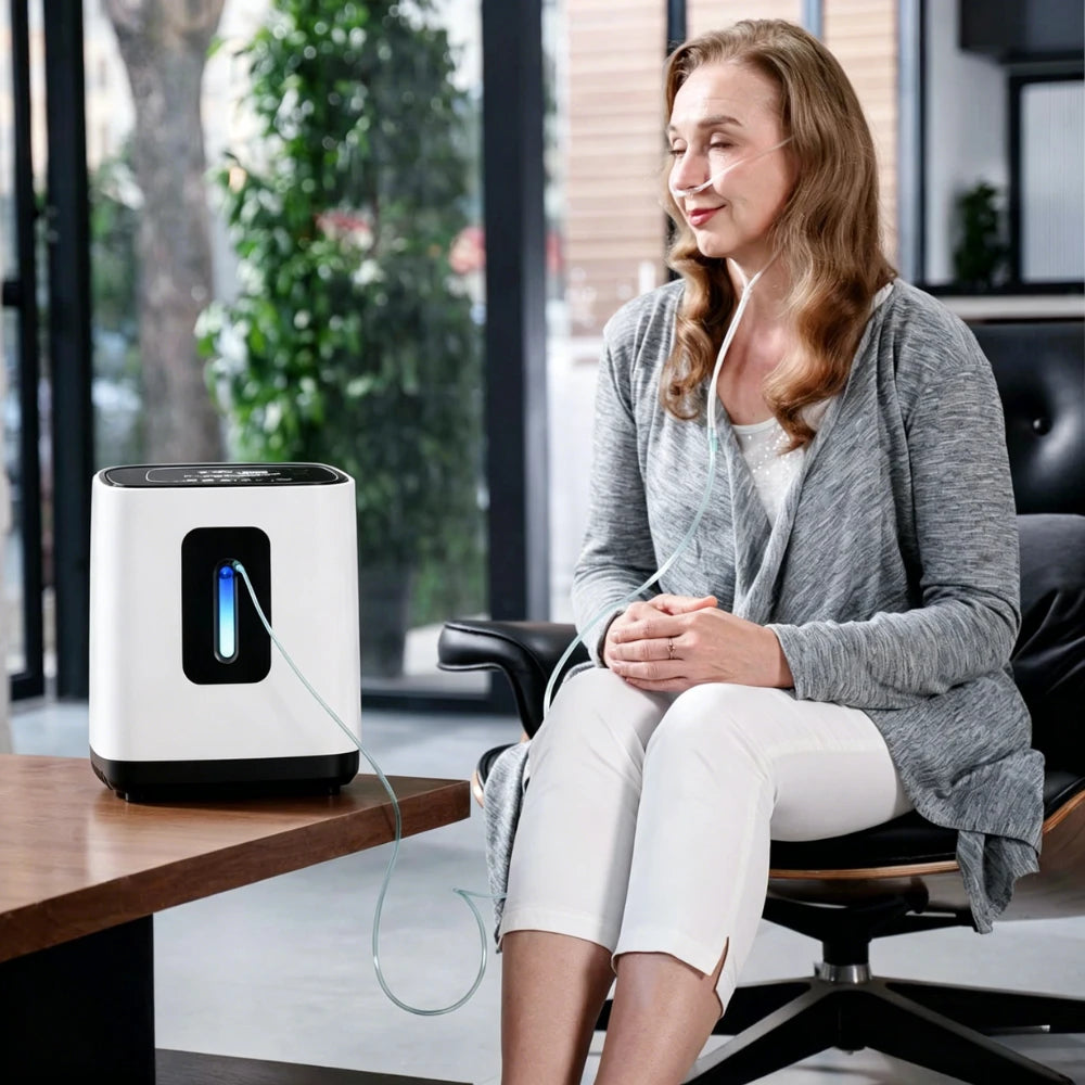 Home 1-9L Adjustable Continuous Flow Oxygen Concentrator - DF-020