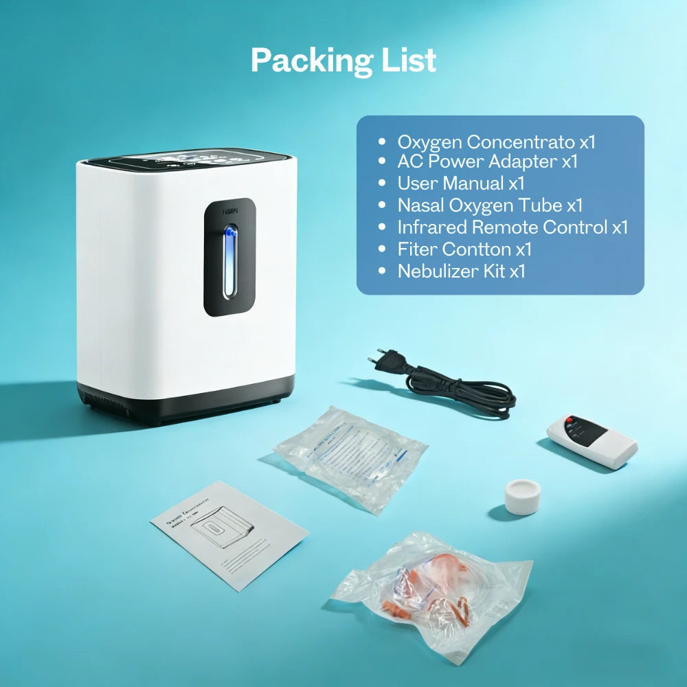 Home 1-9L Adjustable Continuous Flow Oxygen Concentrator - DF-020