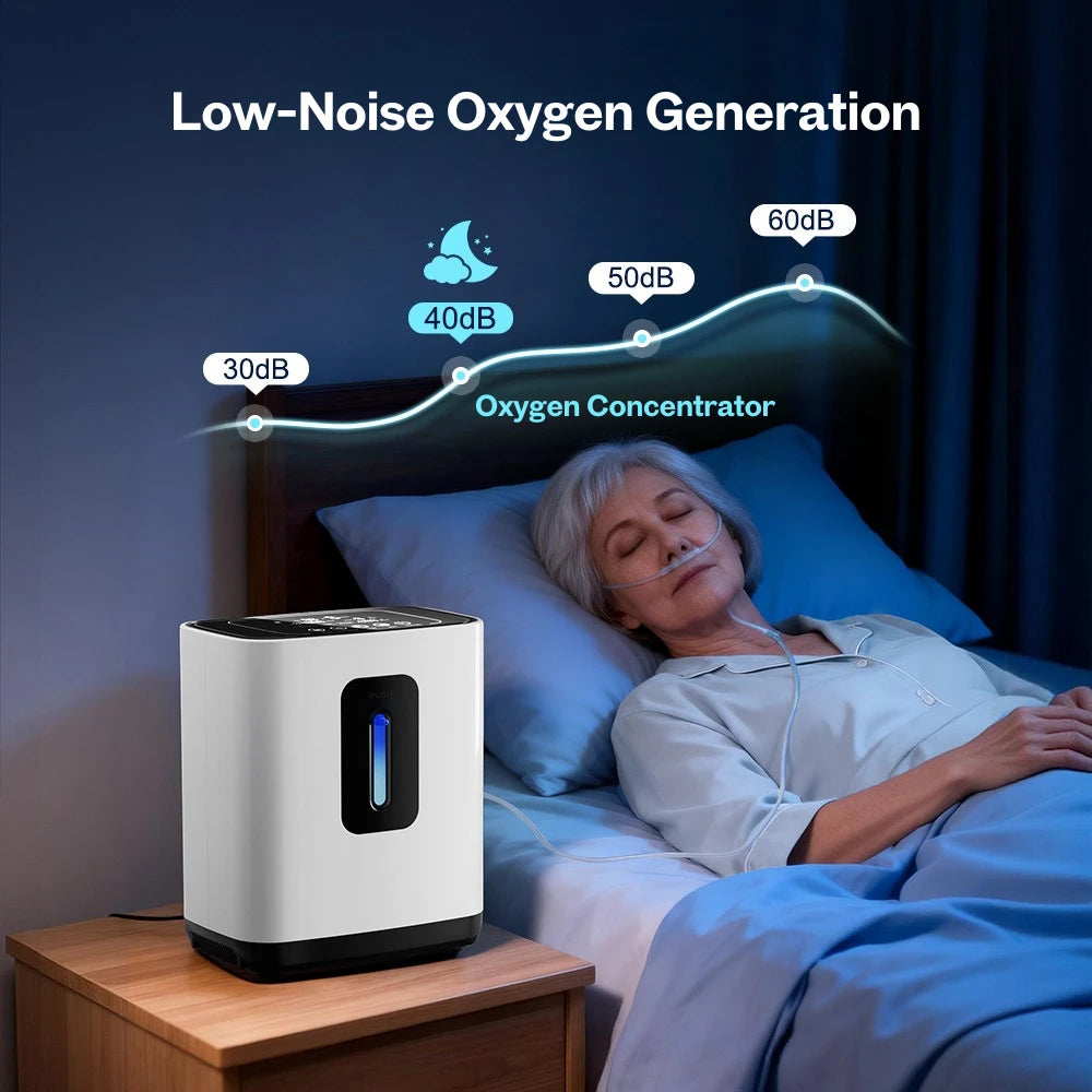 Home 1-9L Adjustable Continuous Flow Oxygen Concentrator - DF-020
