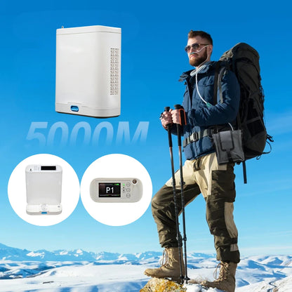 Concentrateur d'oxygène portable à débit pulsé réglable de 1 à 8, autonomie de 5 heures - BE12