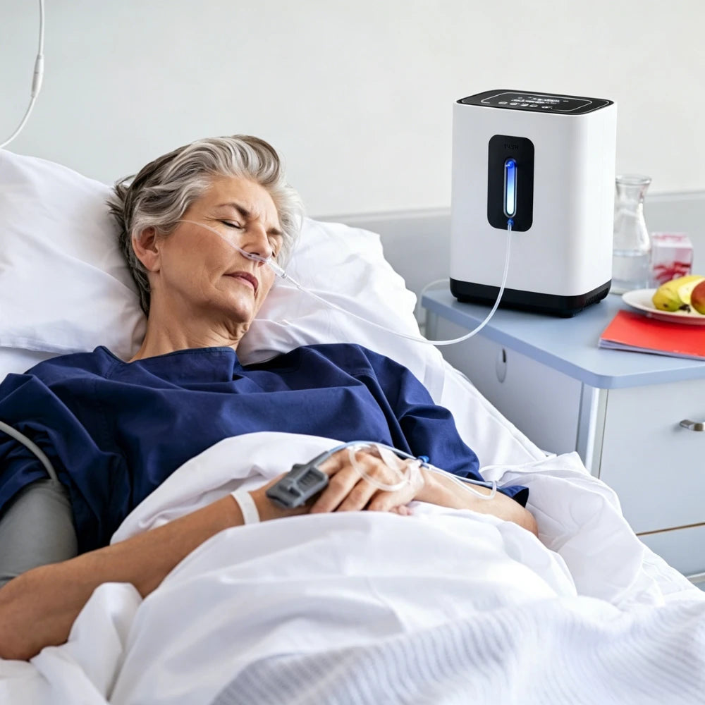Home 1-9L Adjustable Continuous Flow Oxygen Concentrator - DF-020