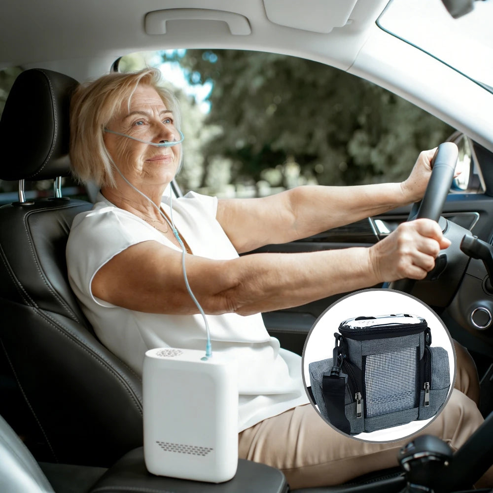 Concentrateur d'oxygène portable à flux continu de 3L avec batterie de 4 heures - POC-01