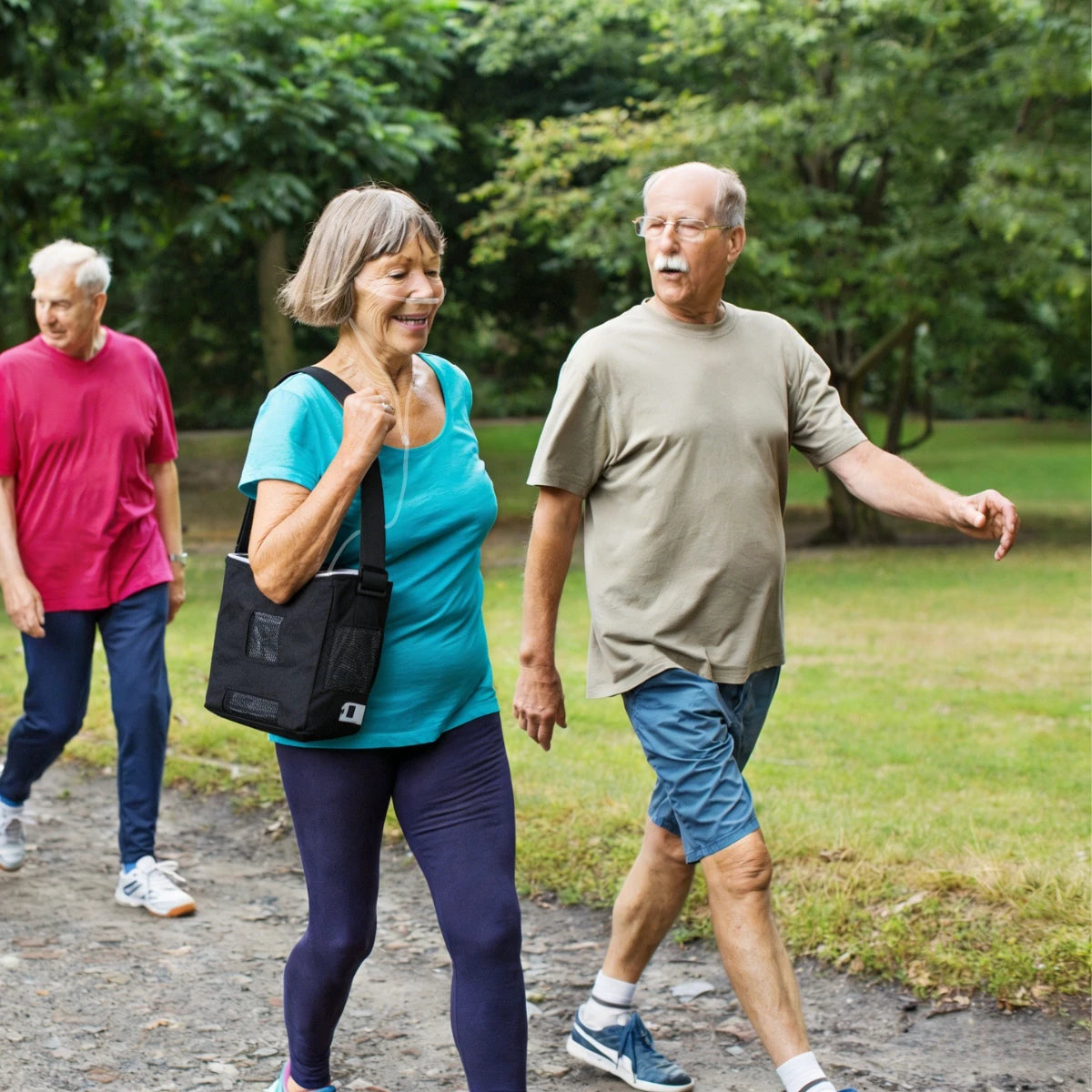 Portable 1-7L Adjustable Continuous&Pulse Flow 2 Hours Battery Oxygen Concentrator - 1BCM1