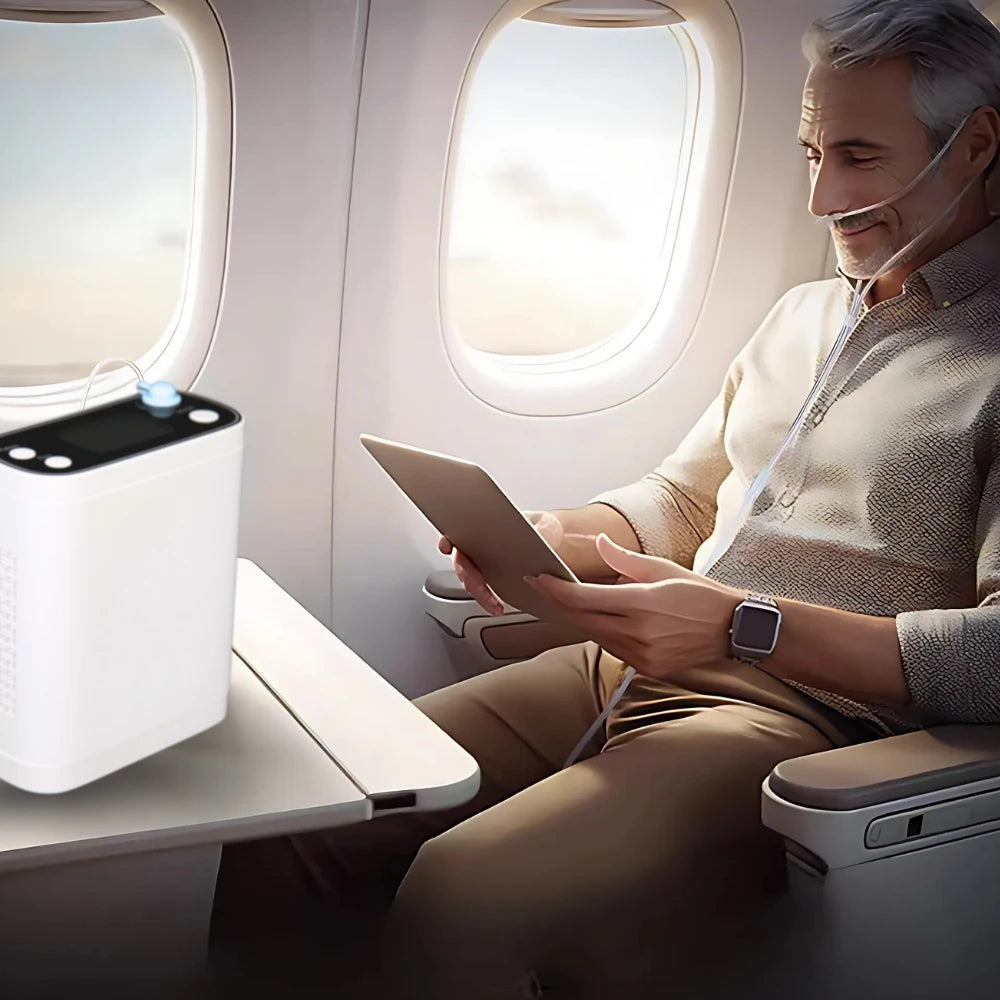 Portable 1-8 Adjustable Pulse&Continuous Flow 5 Hours Battery Oxygen Concentrator - BE12