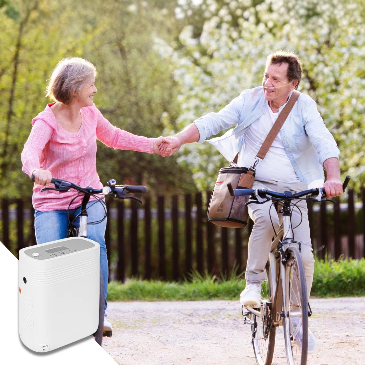 Concentrador de oxígeno portátil de flujo continuo ajustable de 1-5L con batería de 3 horas - 1001S 