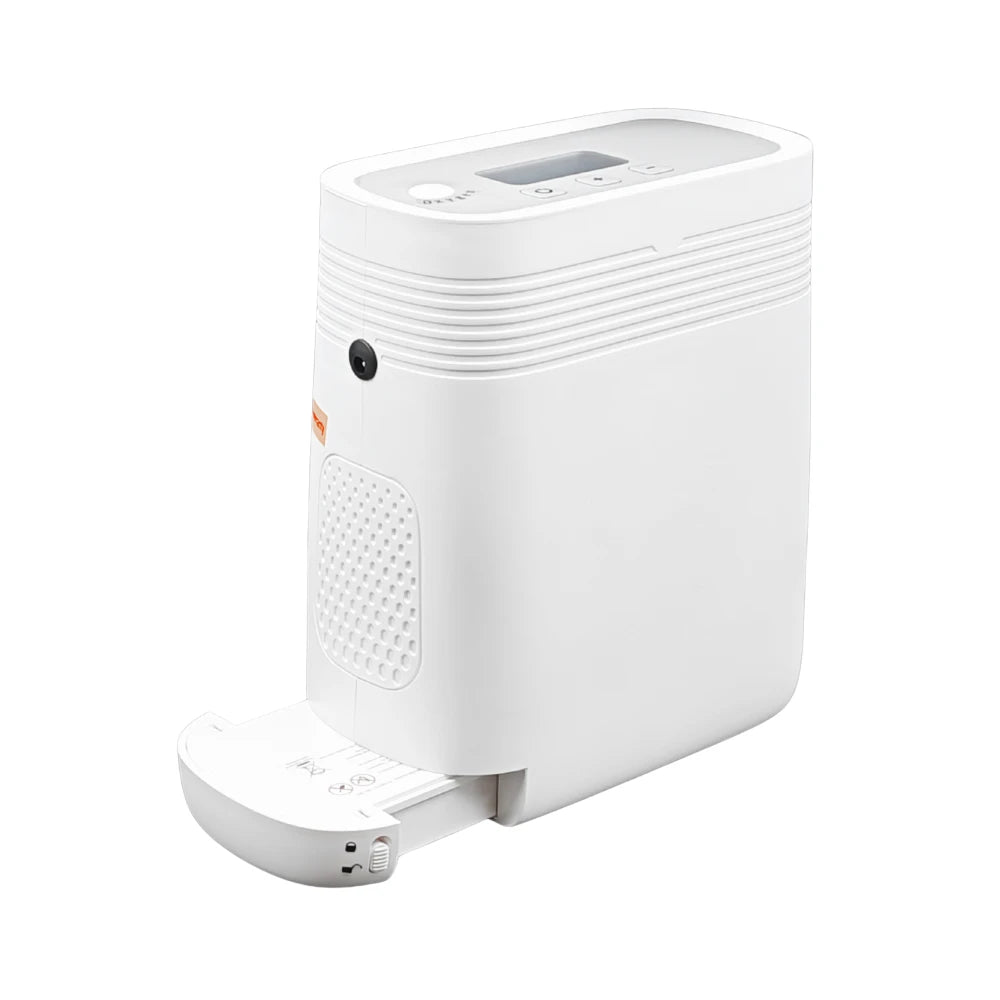 Tragbarer 1-5L einstellbarer kontinuierlicher Durchfluss 3 Stunden Batterie Sauerstoffkonzentrator - 1001S 