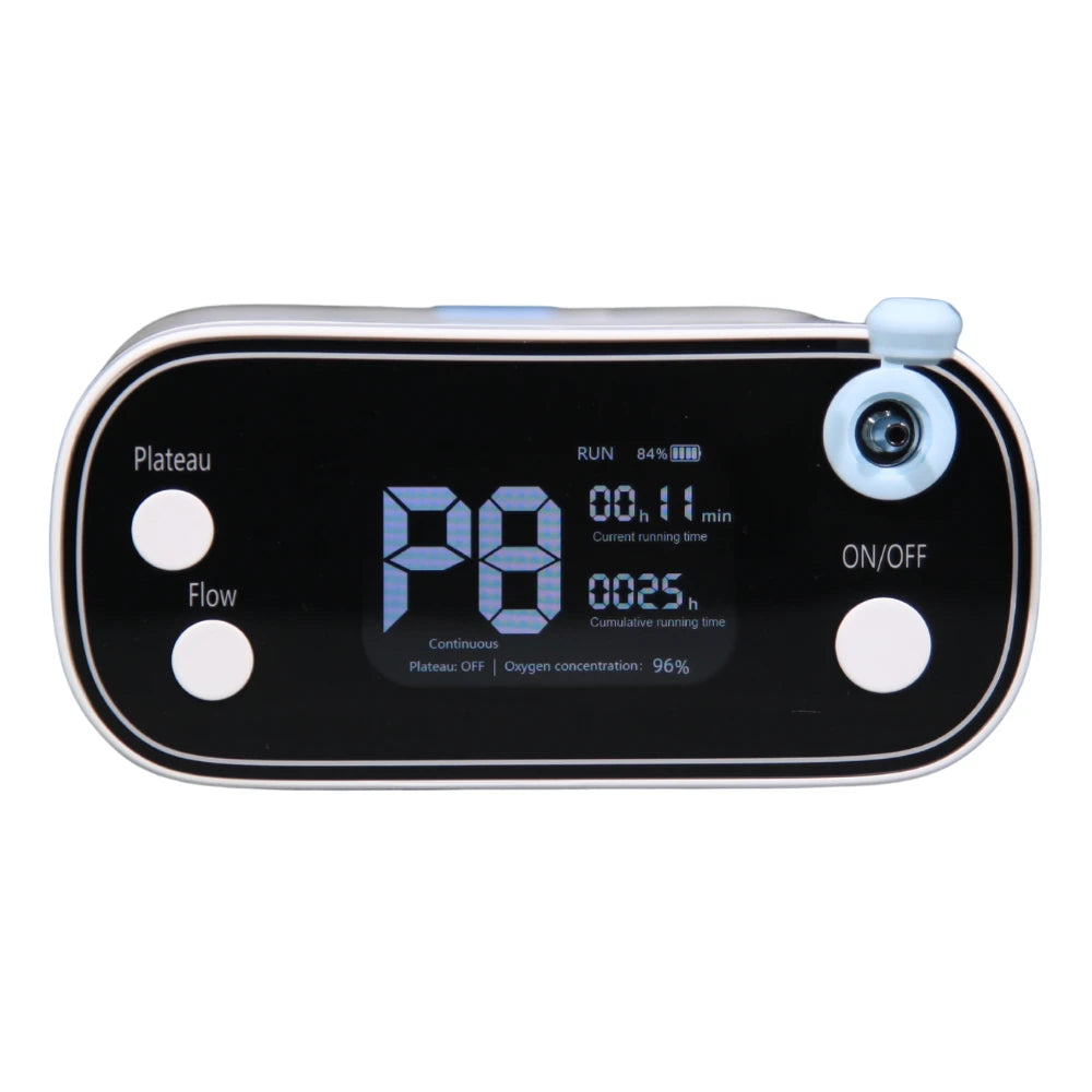 Portable 1-8 Adjustable Pulse&Continuous Flow 5 Hours Battery Oxygen Concentrator - BE12