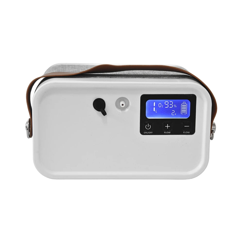 Portable 1-5L Adjustable Continuous Flow 2 Hours Battery Oxygen Concentrator - 1001BX