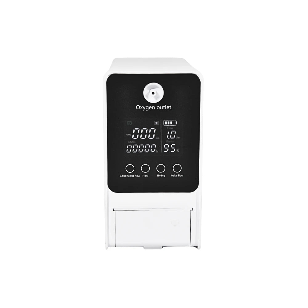 Portable 1-7L Adjustable Continuous&Pulse Flow 2 Hours Battery Oxygen Concentrator - 1BCM1