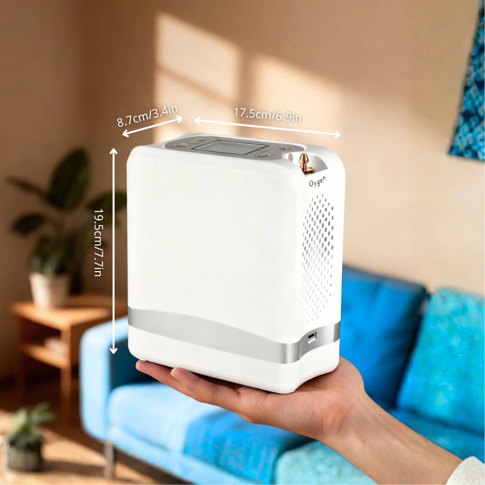 Portable 1-7L Adjustable Pulse Flow 5 Hours Battery Oxygen Concentrator - POC-04