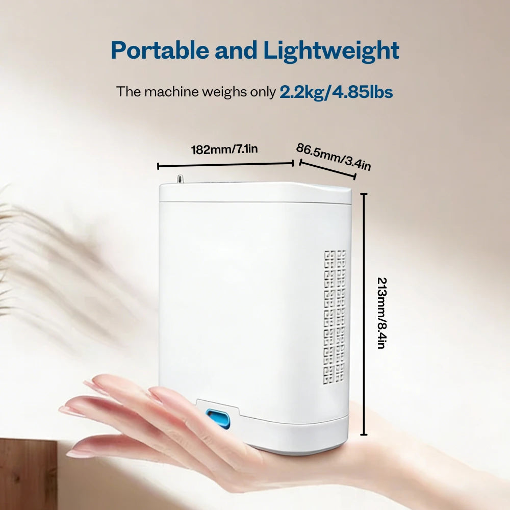Concentrateur d'oxygène portable à débit pulsé réglable de 1 à 8, autonomie de 5 heures - BE12