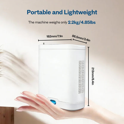 Concentrateur d'oxygène portable à débit pulsé réglable de 1 à 8, autonomie de 5 heures - BE12