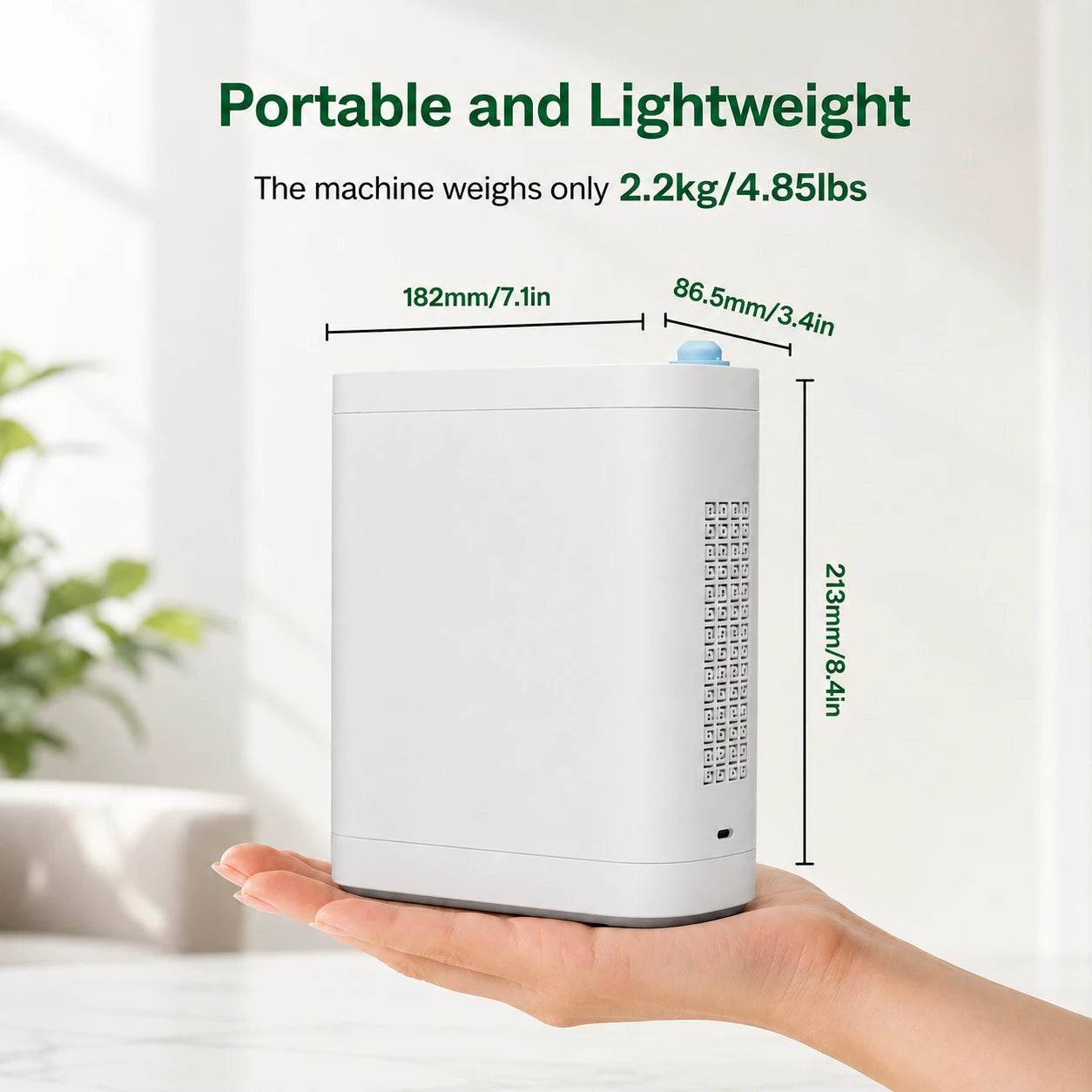 BE12 1-8L compact and lightweight portable oxygen concentrator for travel and everyday use