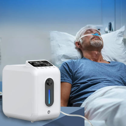 COPD patient using a 9L home oxygen concentrator at home
