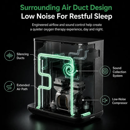 9L home oxygen concentrator with high-efficiency compressor for stable oxygen output