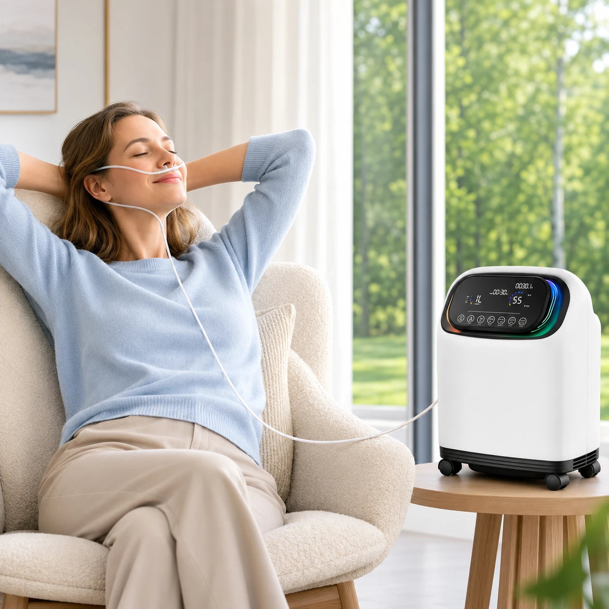 DF-013 | 2-9L Continuous Flow Home Oxygen Concentrator
