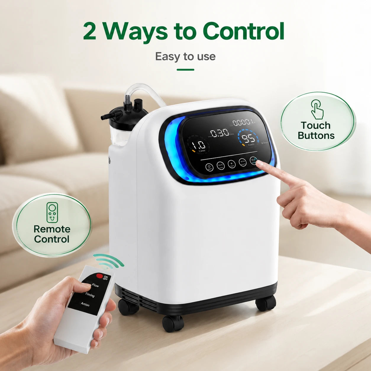 Higreen Health DF-013 9L home oxygen concentrator with infrared remote control